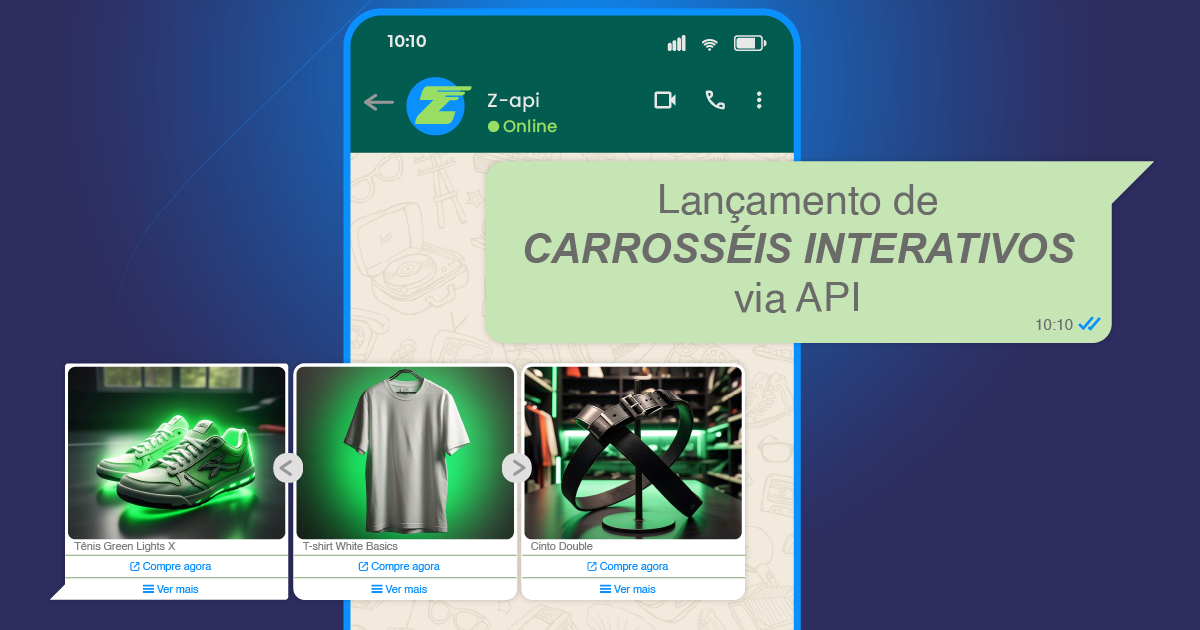 carrosséis no WhatsApp