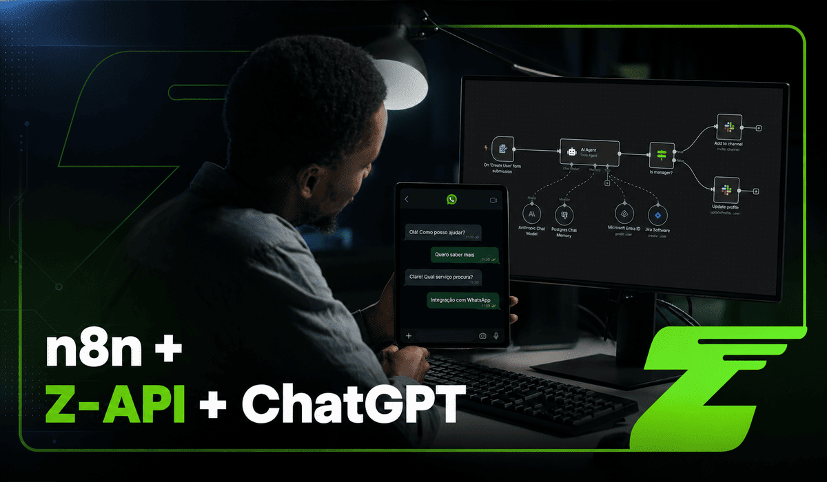 Como criar um chatbot no WhatsApp com IA usando n8n, Z-API e ChatGPT
